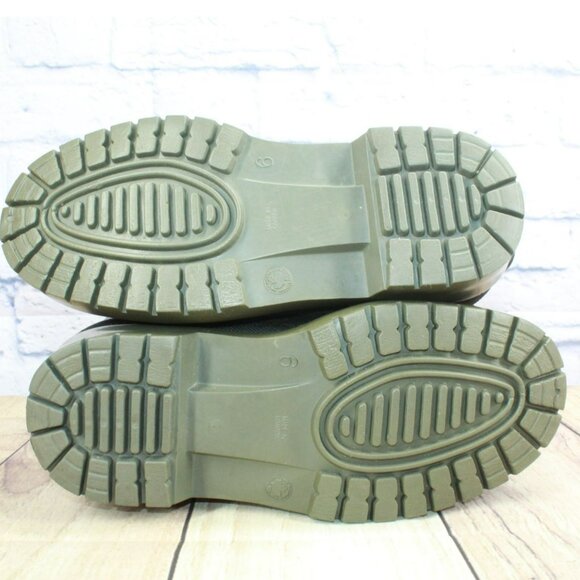 LL Bean Black Rubber Pull On Waterproof Insulated Mid Calf Winter Boots Size 8 - Picture 9 of 9